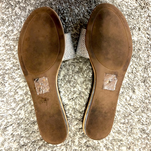 Aldo Rhinestone Slide Sandals size 8 EUC - Picture 2 of 4